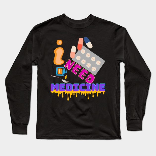 Sickness Design - for Poeple who feel Physicaly Bad Long Sleeve T-Shirt by MagicTrick